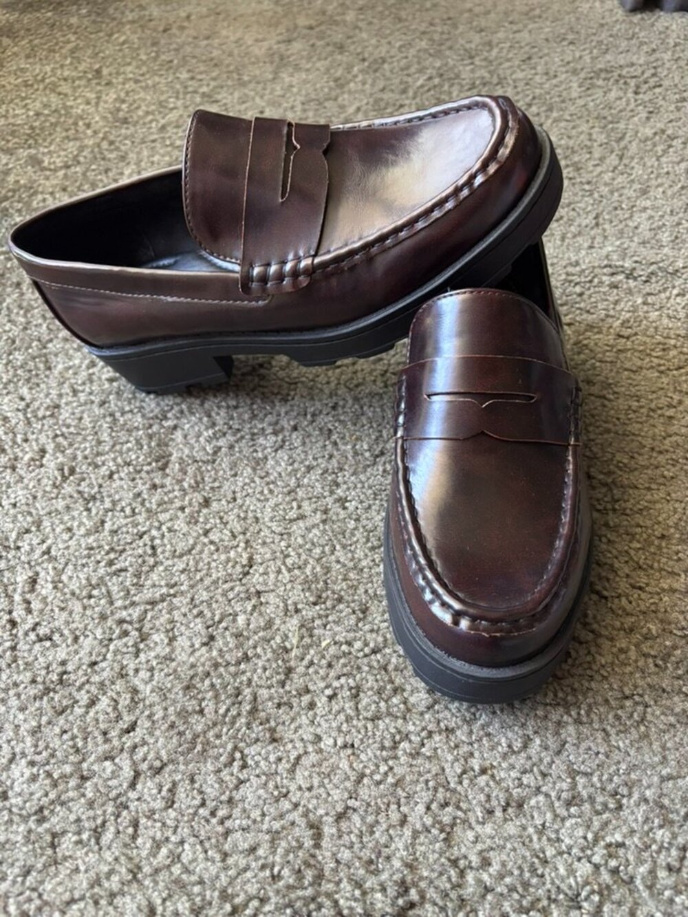 boc Women's Dark Brown Patent Leather Moccasins - Picture 2 of 13